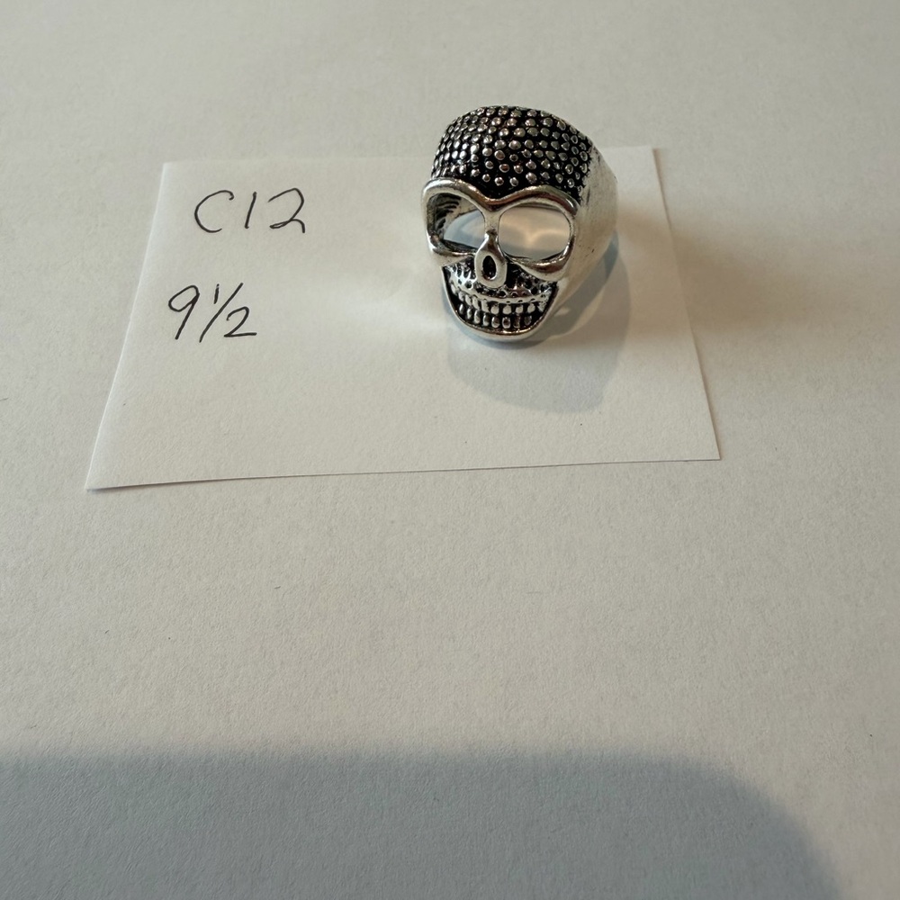 Detailed Skull Stainless Steel Ring Size 9.1/2